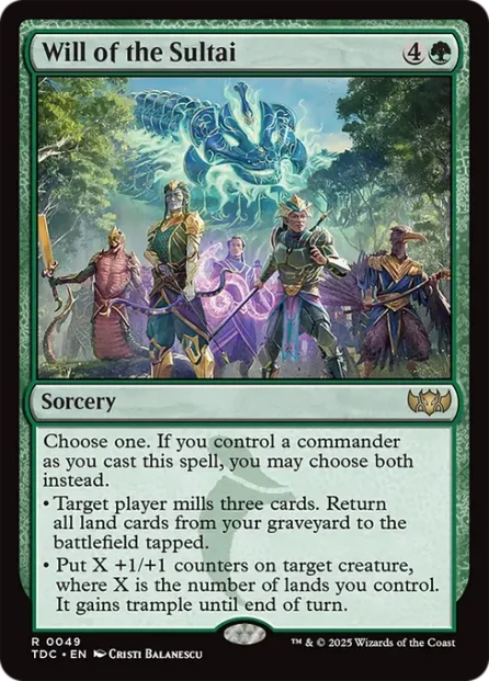 Will of the Sultai, Tarkir: Dragonstorm Commander — Magic: The Gathering card