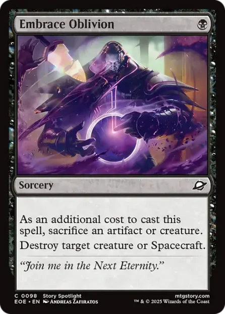 Embrace Oblivion, Edge of Eternities — Magic: The Gathering card