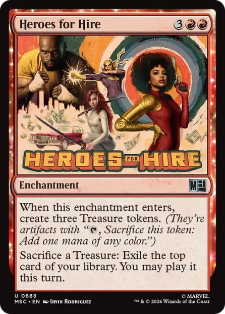 Heroes for Hire, Marvel Super Heroes Commander — Magic: The Gathering card
