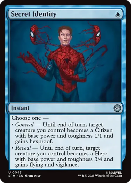 Secret Identity, Marvel's Spider-Man — Magic: The Gathering card