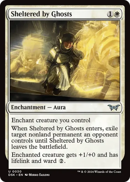 Sheltered by Ghosts, Duskmourn: House of Horror — Magic: The Gathering card