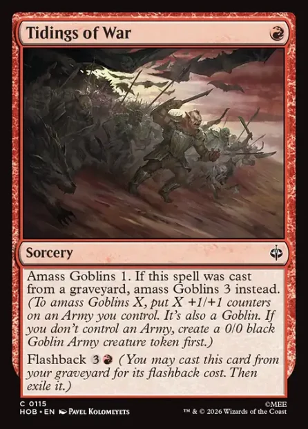 Tidings of War, The Hobbit — Magic: The Gathering card