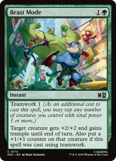 Beast Mode, Marvel Super Heroes Commander — Magic: The Gathering card