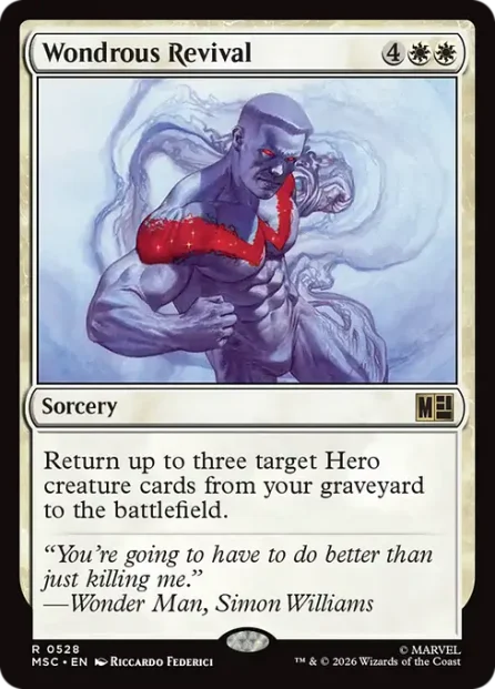 Wondrous Revival, Marvel Super Heroes Commander — Magic: The Gathering card