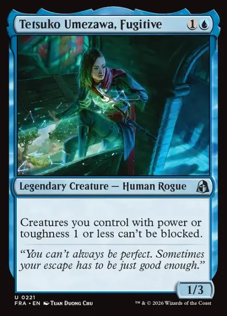 Tetsuko Umezawa, Fugitive, Reality Fracture — Magic: The Gathering card