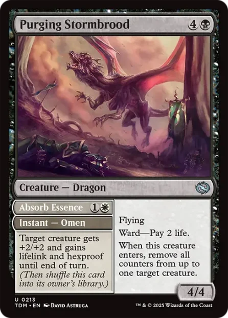 Purging Stormbrood // Absorb Essence, Tarkir: Dragonstorm — Magic: The Gathering card
