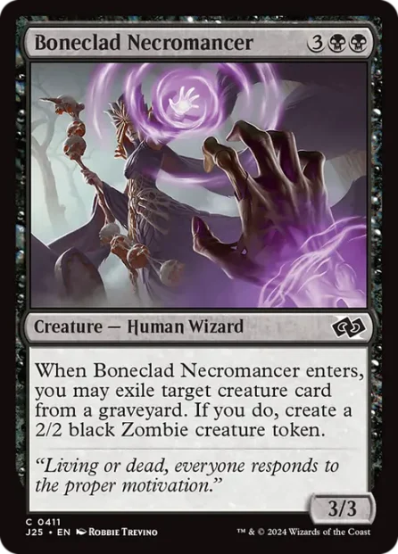 Boneclad Necromancer, Foundations Jumpstart — Magic: The Gathering card