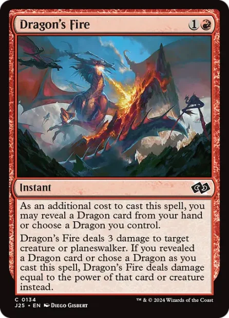 Dragon's Fire, Foundations Jumpstart — Magic: The Gathering card