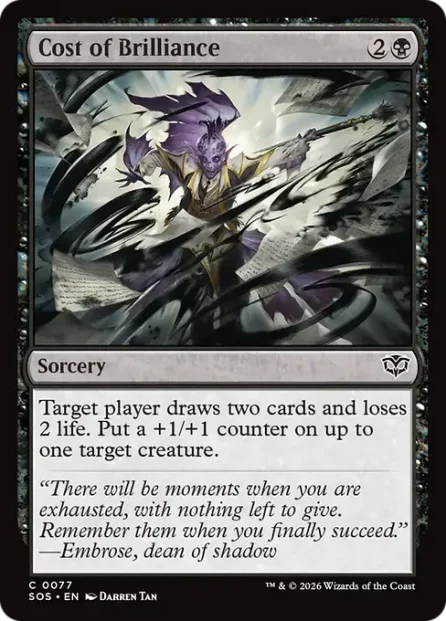 Cost of Brilliance, Secrets of Strixhaven — Magic: The Gathering card