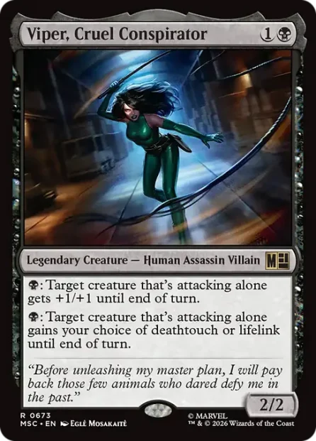 Viper, Cruel Conspirator, Marvel Super Heroes Commander — Magic: The Gathering card