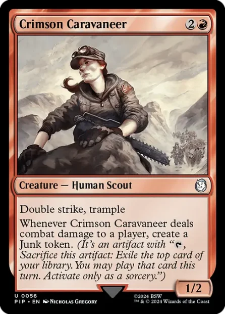 Crimson Caravaneer, Fallout — Magic: The Gathering card