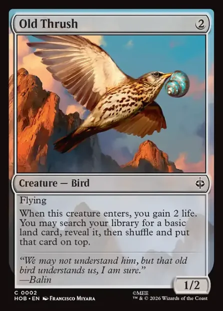 Old Thrush, The Hobbit — Magic: The Gathering card