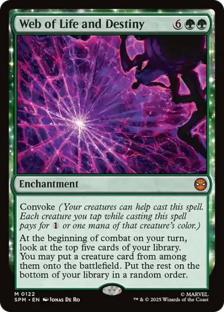 Web of Life and Destiny, Marvel's Spider-Man — Magic: The Gathering card
