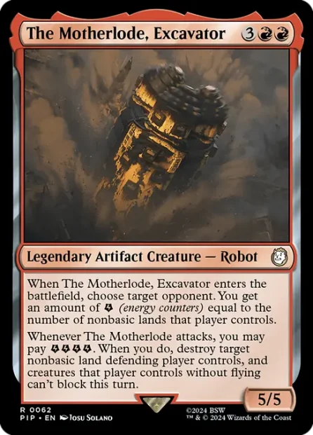 The Motherlode, Excavator, Fallout — Magic: The Gathering card
