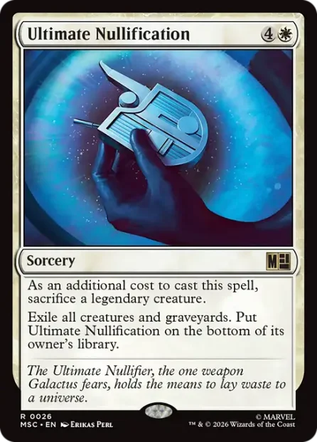 Ultimate Nullification, Marvel Super Heroes Commander — Magic: The Gathering card