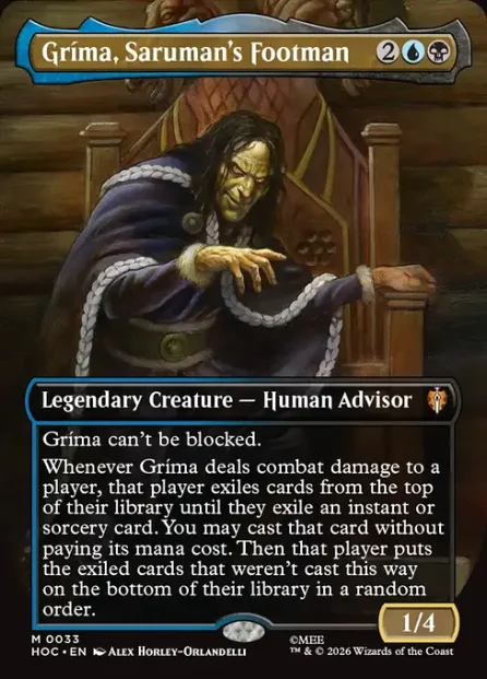 Gríma, Saruman's Footman, The Hobbit Eternal — Magic: The Gathering card