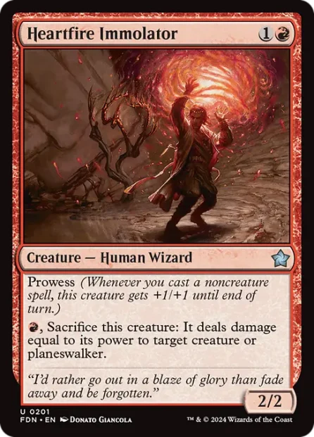 Heartfire Immolator, Foundations — Magic: The Gathering card