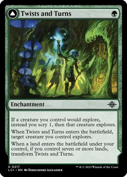 Twists and Turns // Mycoid Maze, The Lost Caverns of Ixalan — Magic: The Gathering card