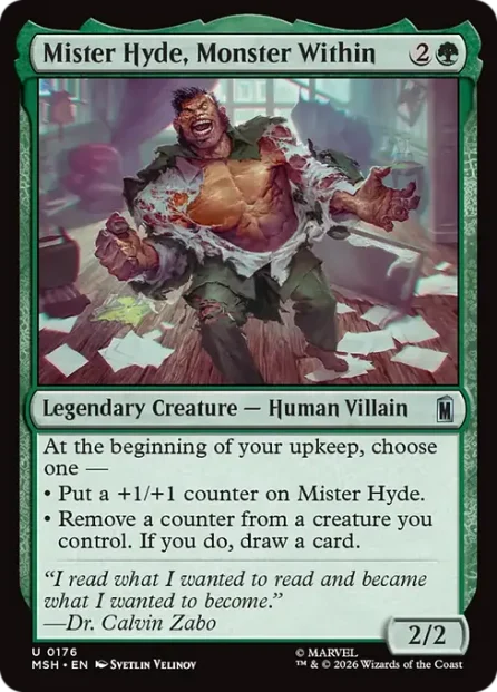Mister Hyde, Monster Within, Marvel Super Heroes — Magic: The Gathering card