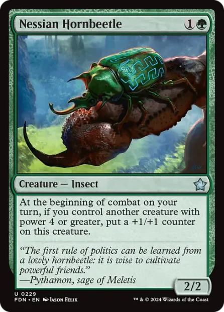 Nessian Hornbeetle, Foundations — Magic: The Gathering card