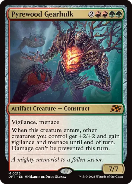 Pyrewood Gearhulk, Aetherdrift — Magic: The Gathering card