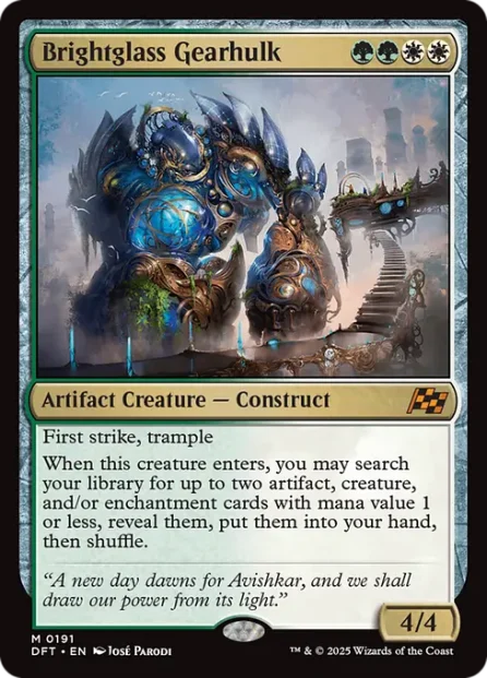 Brightglass Gearhulk, Aetherdrift — Magic: The Gathering card