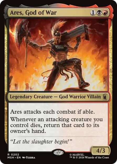 Ares, God of War, Marvel Super Heroes — Magic: The Gathering card