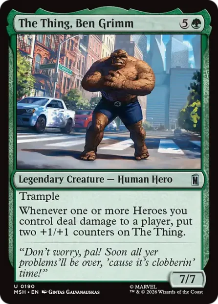 The Thing, Ben Grimm, Marvel Super Heroes — Magic: The Gathering card