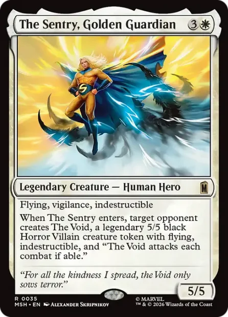 The Sentry, Golden Guardian, Marvel Super Heroes — Magic: The Gathering card
