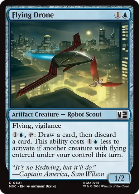Flying Drone, Marvel Super Heroes Commander — Magic: The Gathering card
