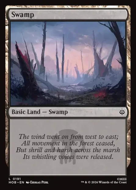 Swamp, The Hobbit — Magic: The Gathering card