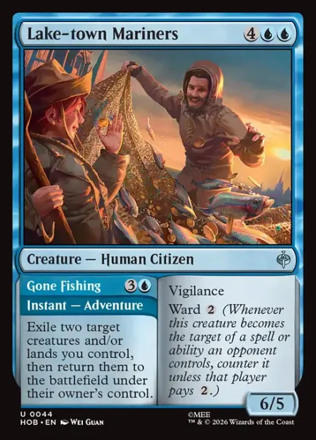 Lake-town Mariners // Gone Fishing, The Hobbit — Magic: The Gathering card