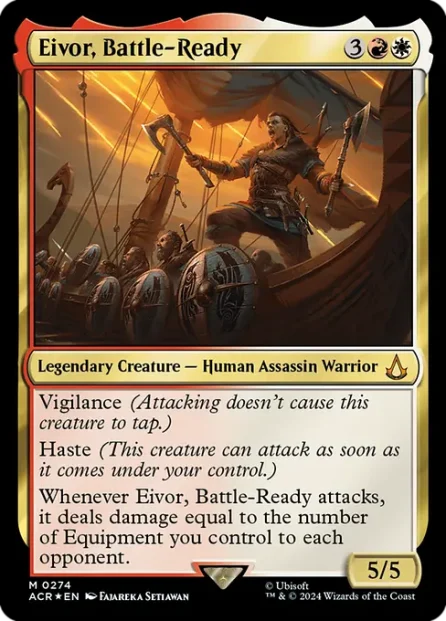 Eivor, Battle-Ready, Assassin's Creed, foil — Magic: The Gathering card