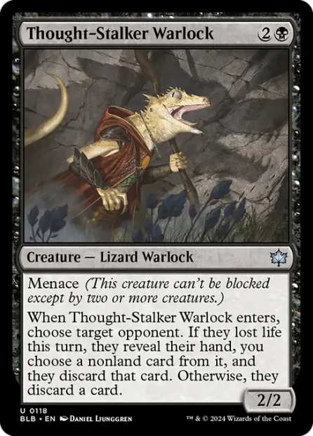 Thought-Stalker Warlock, Bloomburrow — Magic: The Gathering card