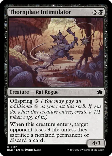 Thornplate Intimidator, Bloomburrow — Magic: The Gathering card