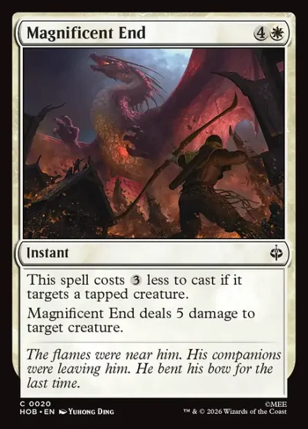Magnificent End, The Hobbit — Magic: The Gathering card