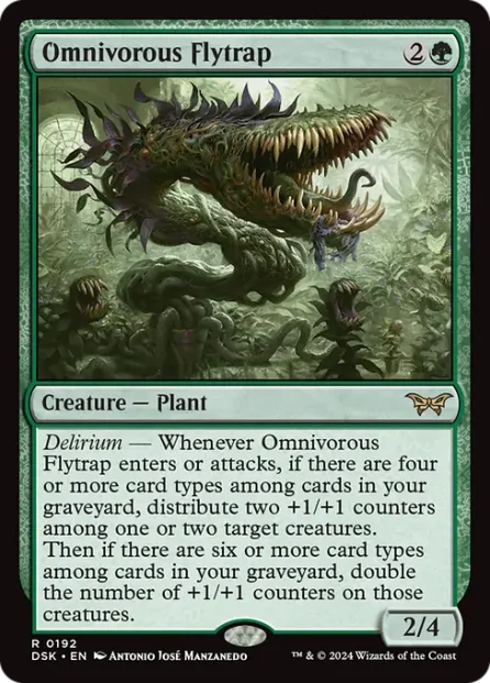 Omnivorous Flytrap, Duskmourn: House of Horror — Magic: The Gathering card