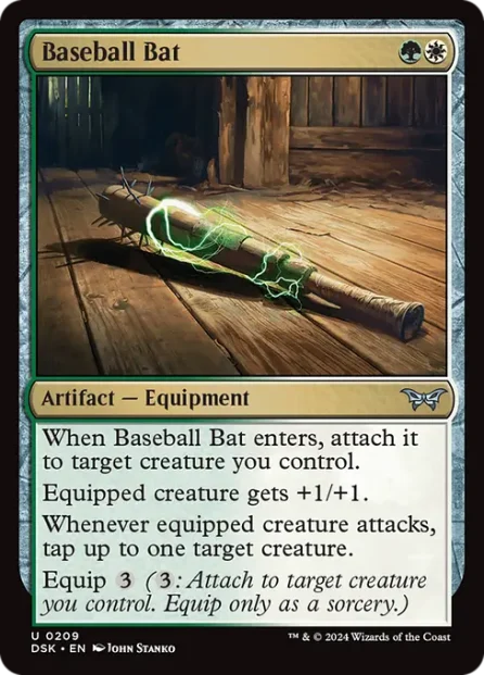 Baseball Bat, Duskmourn: House of Horror — Magic: The Gathering card