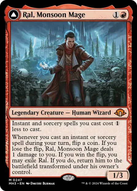 Ral, Monsoon Mage // Ral, Leyline Prodigy, Modern Horizons 3 — Magic: The Gathering card