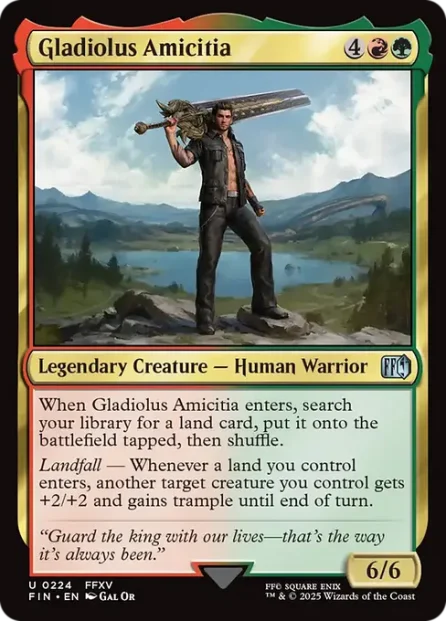 Gladiolus Amicitia, Final Fantasy — Magic: The Gathering card