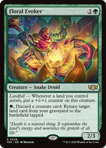 Floral Evoker, Tarkir: Dragonstorm Commander — Magic: The Gathering card