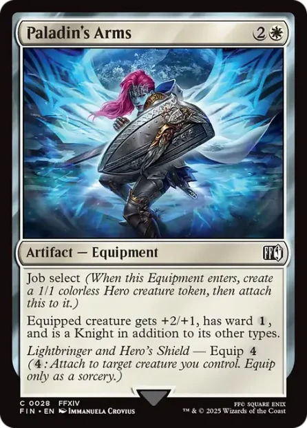 Paladin's Arms, Final Fantasy — Magic: The Gathering card