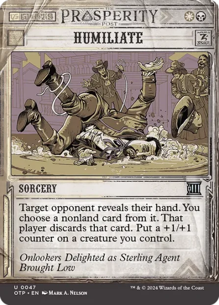 Humiliate, Breaking News — Magic: The Gathering card