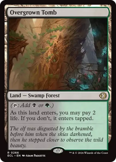 Overgrown Tomb, Lorwyn Eclipsed — Magic: The Gathering card