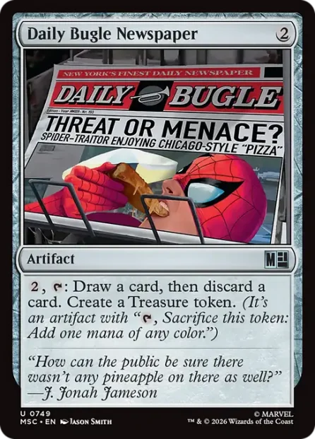 Daily Bugle Newspaper, Marvel Super Heroes Commander — Magic: The Gathering card