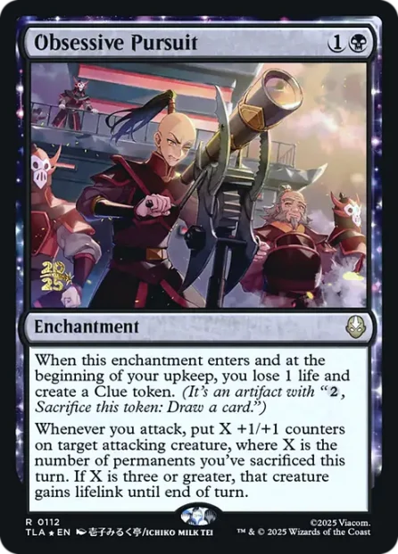 Obsessive Pursuit, Avatar: The Last Airbender Promos, foil — Magic: The Gathering card