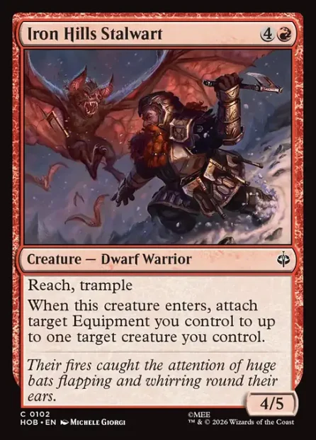 Iron Hills Stalwart, The Hobbit — Magic: The Gathering card