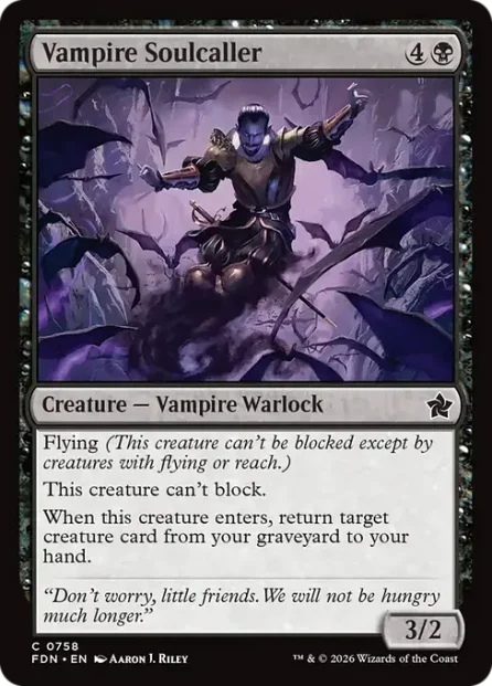 Vampire Soulcaller, Foundations — Magic: The Gathering card