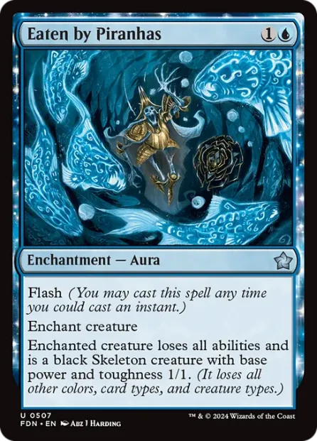 Eaten by Piranhas, Foundations — Magic: The Gathering card