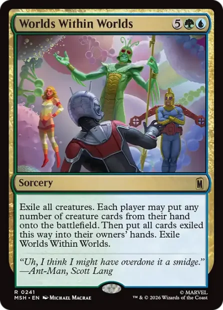Worlds Within Worlds, Marvel Super Heroes — Magic: The Gathering card